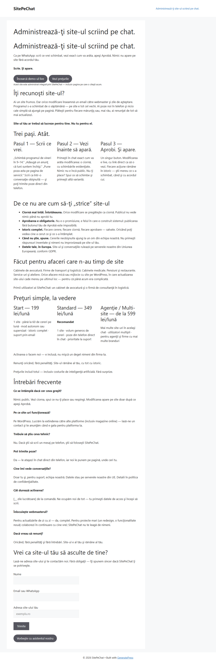 4. Pagina live